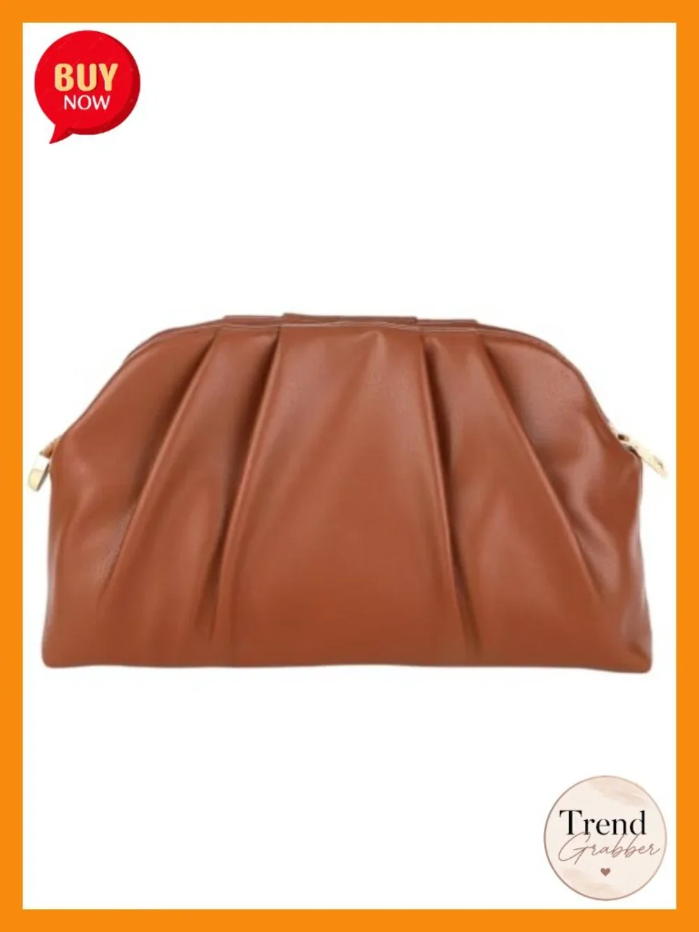 Elegant Pleated PU Leather Clutch Purse for Women, Convertible Evening Bag with